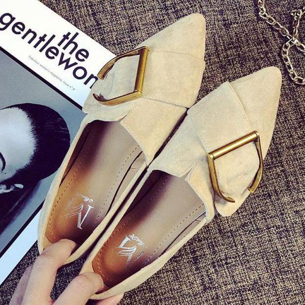 moccasin women suede flat shoes spring slip on loafers pointed toe metal buckle soft leather shoes ballet flats plus size 34~43, Black
moccasin women suede flat shoes spring slip on loafers pointed toe metal buckle soft leather shoes ballet flats plus size 34~43, Black