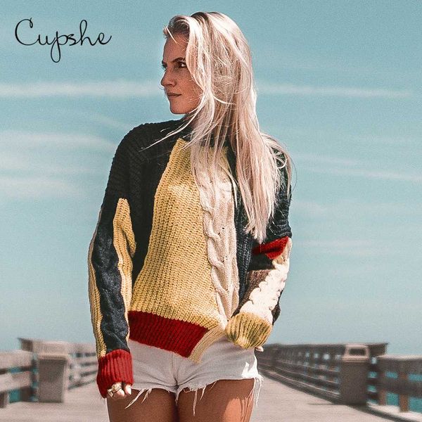 cupshe cozy colorblock sweater women loose o-neck long sleeve jumpers 2019 autumn winter female pullovers, White;black
cupshe cozy colorblock sweater women loose o-neck long sleeve jumpers 2019 autumn winter female pullovers, White;black