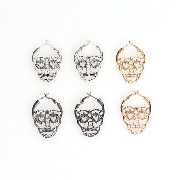 fashion-wish pierced earrings, europe and america original new hollow skull stud earrings cross border personal jewelry wholesale, Silver
fashion-wish pierced earrings, europe and america original new hollow skull stud earrings cross border personal jewelry wholesale, Silver