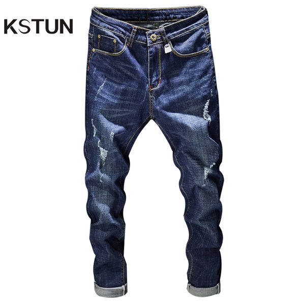 kstun рваные джинсы мужчины stretch синий slim fit мода high street разрушенный rip jeans man изношенные hip hop повседневные брюки джинсовы, Blue
kstun рваные джинсы мужчины stretch синий slim fit мода high street разрушенный rip jeans man изношенные hip hop повседневные брюки джинсовы, Blue
