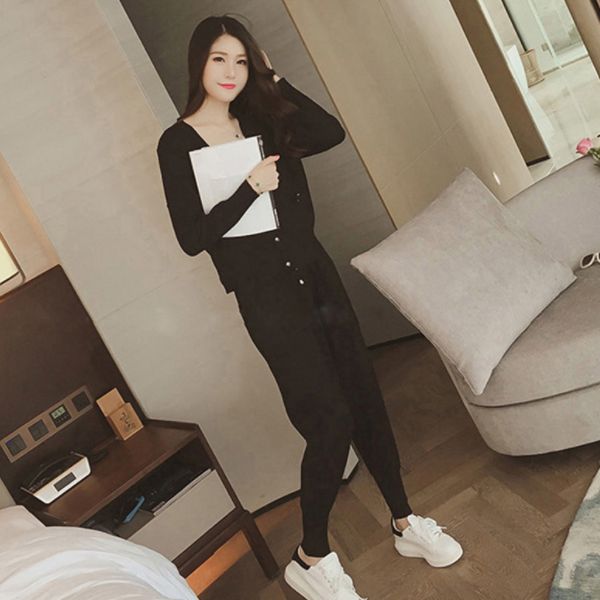 knitted 2 piece set pants suit sweater cardigans trousers set outfits tracksuit elastic waist female knitting aq842, White
knitted 2 piece set pants suit sweater cardigans trousers set outfits tracksuit elastic waist female knitting aq842, White