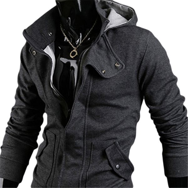 men fashion casual long sleeve slim zipper cardigan hooded hoodie jacket coat, Black;brown
men fashion casual long sleeve slim zipper cardigan hooded hoodie jacket coat, Black;brown