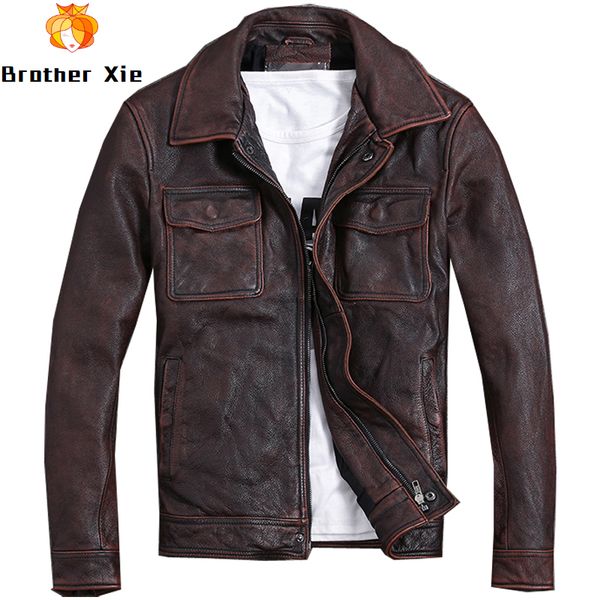 2020 2020 men's vintage genuine leather jacket brown genuine cowhide jackets plus size 5xl motorcycle leather coat for male, Black
2020 2020 men's vintage genuine leather jacket brown genuine cowhide jackets plus size 5xl motorcycle leather coat for male, Black