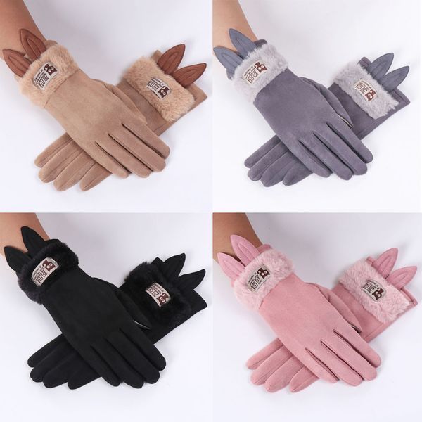 winter female double thick plush wrist warm cashmere cute cycling mittens women suede leather touch screen driving glove, Blue;gray
winter female double thick plush wrist warm cashmere cute cycling mittens women suede leather touch screen driving glove, Blue;gray