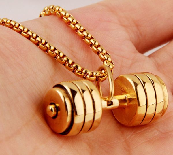 3 colors mens jewellery dumbbell necklace stainless steel barbell pendant necklaces colar men jewelry sport fitness necklace, Silver
3 colors mens jewellery dumbbell necklace stainless steel barbell pendant necklaces colar men jewelry sport fitness necklace, Silver