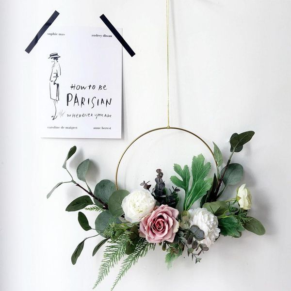 2019 creative 15 inch simulate crown wreath pendant ring artificial metal flower garlands for home kitchen wall decoration
2019 creative 15 inch simulate crown wreath pendant ring artificial metal flower garlands for home kitchen wall decoration
