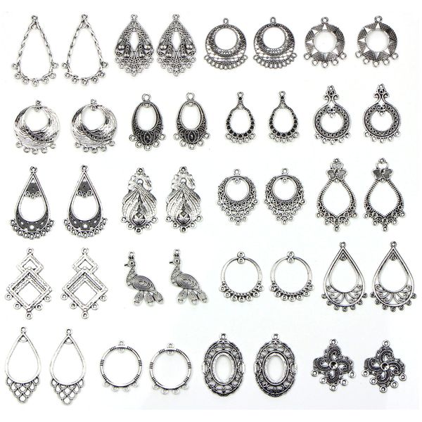 60pcs/30pairs/set mix designs diy jewelry accessories gift tibetan silver earring pendant pendants charms eardrop for girls women, Bronze;silver
60pcs/30pairs/set mix designs diy jewelry accessories gift tibetan silver earring pendant pendants charms eardrop for girls women, Bronze;silver