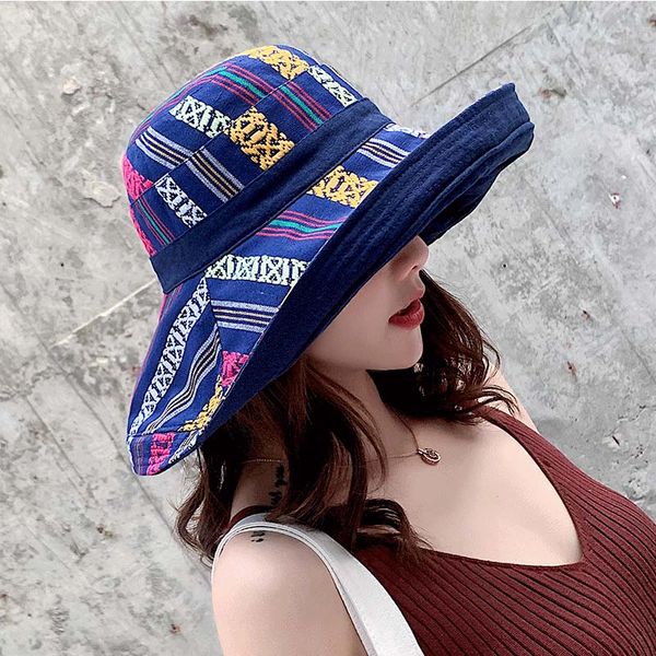women's beach cap summer double-sided fisherman's hat korean version national wind travel sunscreen sunshade cap, Black;white
women's beach cap summer double-sided fisherman's hat korean version national wind travel sunscreen sunshade cap, Black;white