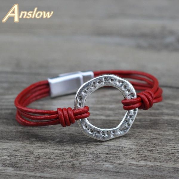 anslow fashion jewelry sports leisure accessories round charms mens leather bracelet for men male christmas bracelets low0720lb, White
anslow fashion jewelry sports leisure accessories round charms mens leather bracelet for men male christmas bracelets low0720lb, White