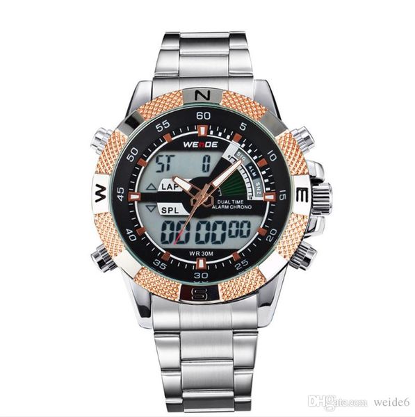 weide wh1104 new products mens stainless watches, quartz analog dual time zone luxury mens watches, 3atm waterproof wristwatch, Slivery;brown
weide wh1104 new products mens stainless watches, quartz analog dual time zone luxury mens watches, 3atm waterproof wristwatch, Slivery;brown
