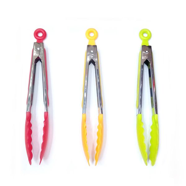 new 1pc silicone cooking food serving bbq stainless tongs steel handle utensil new clamp bbq salad tools kitchen accessories
new 1pc silicone cooking food serving bbq stainless tongs steel handle utensil new clamp bbq salad tools kitchen accessories