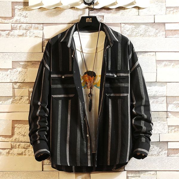 mancasacas para hombre casual autumn&winter casual stripe long sleeve plaid shirt outwear coat chamarra hombre coats jackets, Black;brown
mancasacas para hombre casual autumn&winter casual stripe long sleeve plaid shirt outwear coat chamarra hombre coats jackets, Black;brown