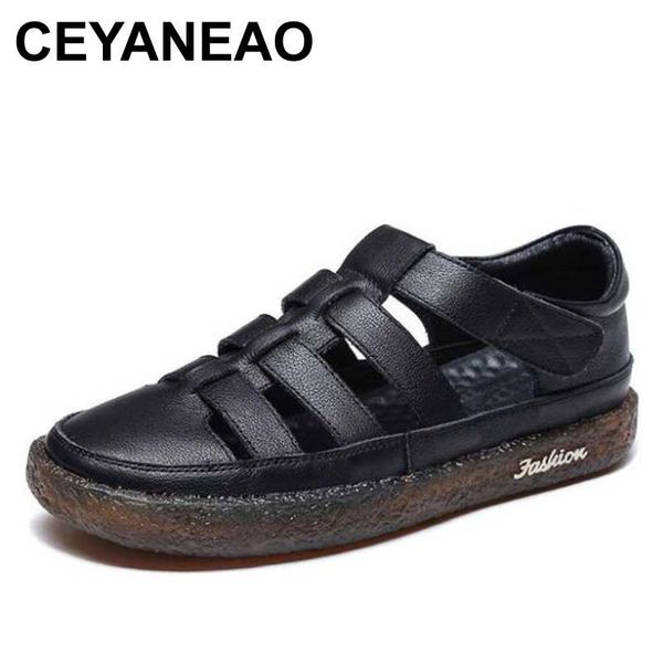 ceyaneaogenuine leather women sport wedge sandals hollow out women outdoor sandals cool platform shoes beach summer shoes, Black
ceyaneaogenuine leather women sport wedge sandals hollow out women outdoor sandals cool platform shoes beach summer shoes, Black