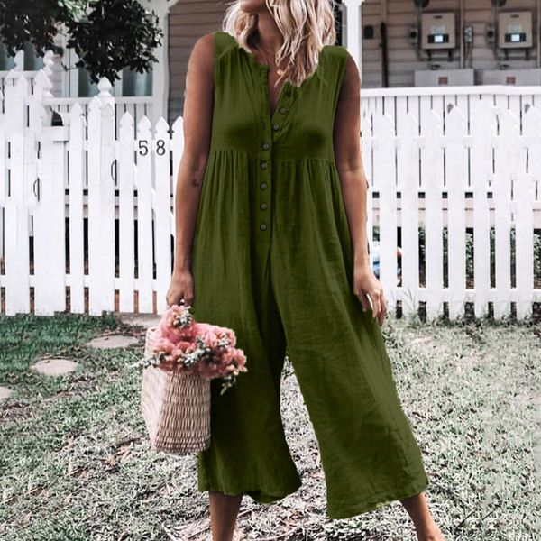 women romper sleeveless solid jumpsuit casual high waist cotton linen button streetwear costumes rompers womens jumpsuits, Black;white
women romper sleeveless solid jumpsuit casual high waist cotton linen button streetwear costumes rompers womens jumpsuits, Black;white