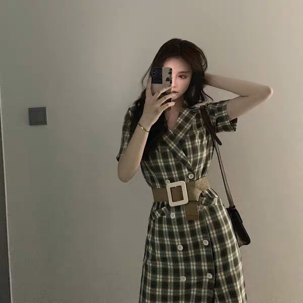 retro grandiflorum flower suit dress autumn/winter 2019 new long-sleeved waist slimming plaid dress small stylish green plaid dress temperam, Black;gray
retro grandiflorum flower suit dress autumn/winter 2019 new long-sleeved waist slimming plaid dress small stylish green plaid dress temperam, Black;gray