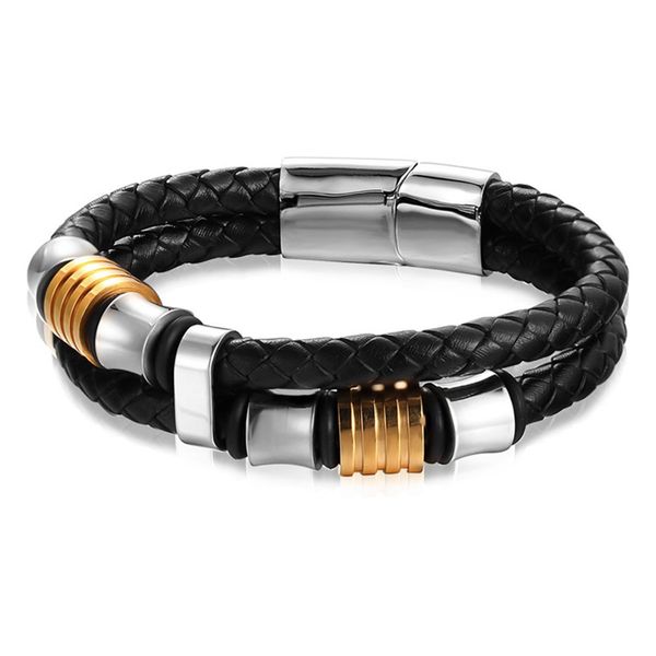 new 100% genuine braided leather bracelet men women stainless steel magnetic clasp male bracelets bangles jewelry, Golden;silver
new 100% genuine braided leather bracelet men women stainless steel magnetic clasp male bracelets bangles jewelry, Golden;silver