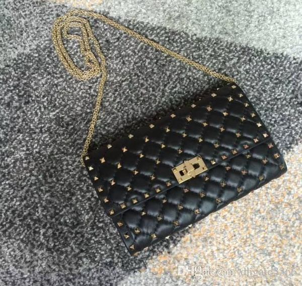 women casual tote new style l23.5cm imported first layer lambskin real leather with full rivets eight colors chain shoulder bag
women casual tote new style l23.5cm imported first layer lambskin real leather with full rivets eight colors chain shoulder bag