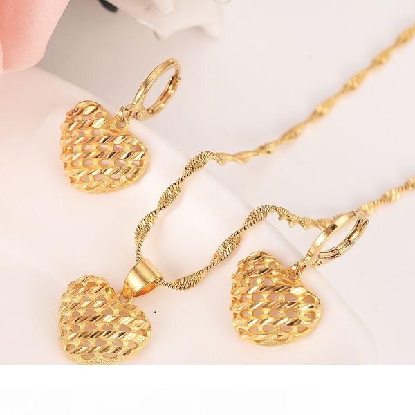 14k fine gold gf heart pendant lady's 500 * 2mm necklace earrings reseau jewelry set, Silver
14k fine gold gf heart pendant lady's 500 * 2mm necklace earrings reseau jewelry set, Silver