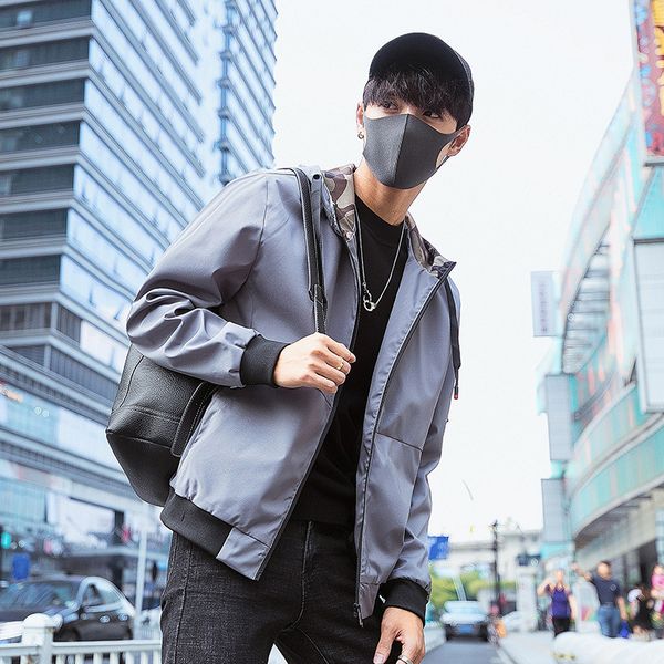 network selling jacket handsome coat men's korean-style fit slim fit camouflage cloth joint english lettered embroidered coa, Black;brown
network selling jacket handsome coat men's korean-style fit slim fit camouflage cloth joint english lettered embroidered coa, Black;brown