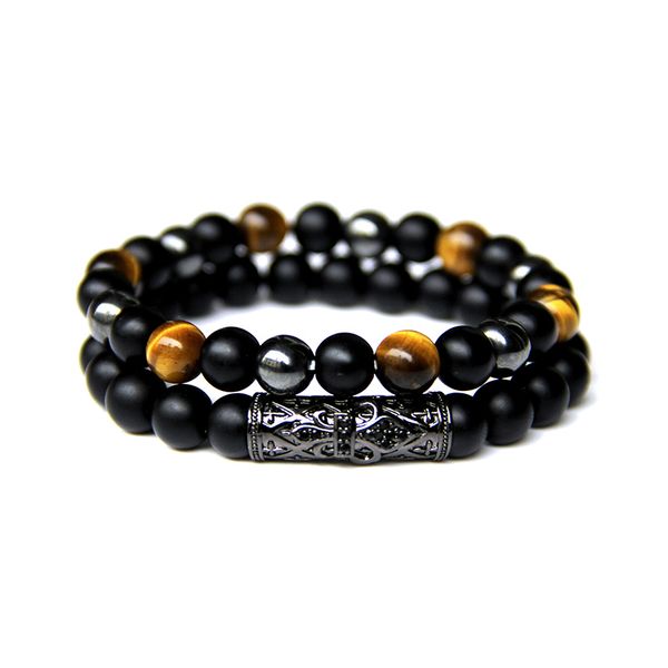 2pcs natural black onyx with tiger eye stone beads bracelet men jewelry new design lovers lucky energy balance bracelet gift
2pcs natural black onyx with tiger eye stone beads bracelet men jewelry new design lovers lucky energy balance bracelet gift