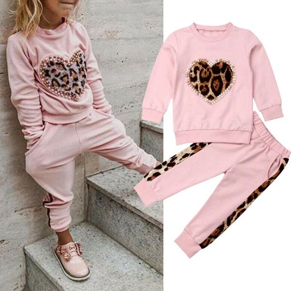running sets 1-6y kids baby girl long sleeve leopard heart pullover hoodies pant trouser 2pcs autumn clothes set, Black;blue
running sets 1-6y kids baby girl long sleeve leopard heart pullover hoodies pant trouser 2pcs autumn clothes set, Black;blue