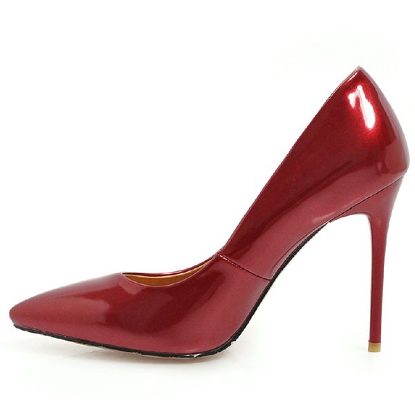 classic women heels shoes pumps women shoes fashion pointed red heeled woman office party wedding large size 46, Black
classic women heels shoes pumps women shoes fashion pointed red heeled woman office party wedding large size 46, Black