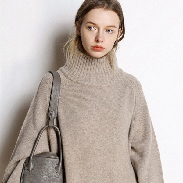 cashmere sweater women's new high-neck cashmere sweater women's solid color long loose large size knit bottoming shirt, White;black
cashmere sweater women's new high-neck cashmere sweater women's solid color long loose large size knit bottoming shirt, White;black