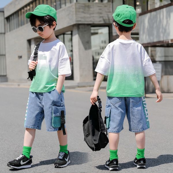 children's clothing children's sets kids clothes boys clothes boys casual set summer new short jean two-piece set 110-160cm, White
children's clothing children's sets kids clothes boys clothes boys casual set summer new short jean two-piece set 110-160cm, White