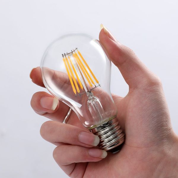 dimmable a60 retro edison led filament light bulb e27 cob glass bulb filament ac220v for white chandelier crystal lamp
dimmable a60 retro edison led filament light bulb e27 cob glass bulb filament ac220v for white chandelier crystal lamp