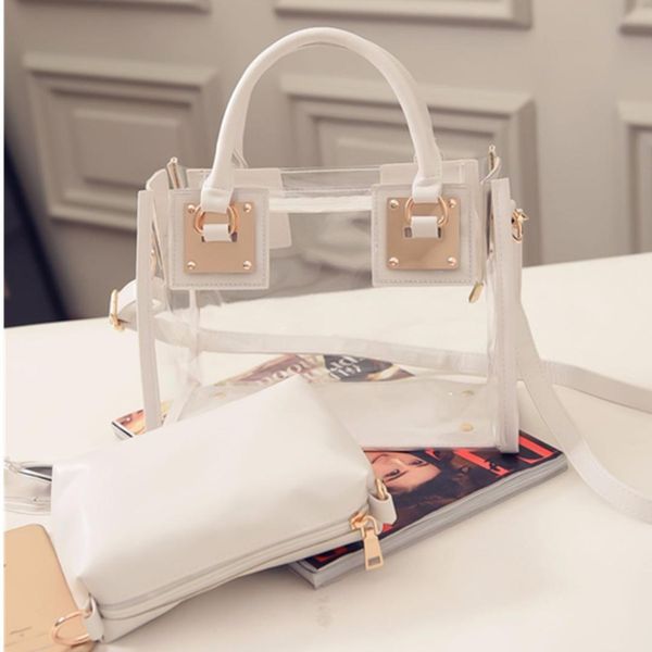 Designer-Osmond 2pcs/set Transparent Handbag Women Bag Set Clear PVC Jelly Bags Girls Top-Handle Bags Totes Beach Shoulder Composite Bag
Designer-Osmond 2pcs/set Transparent Handbag Women Bag Set Clear PVC Jelly Bags Girls Top-Handle Bags Totes Beach Shoulder Composite Bag