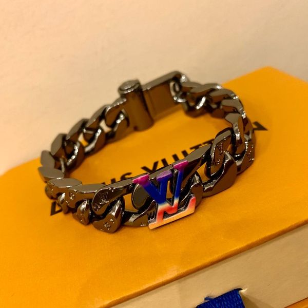 jewelry luxury designer bracelets men chain diamond bangle 18k gold sterling silver titanium steel hard beaded cuffed designer bracelet, Black
jewelry luxury designer bracelets men chain diamond bangle 18k gold sterling silver titanium steel hard beaded cuffed designer bracelet, Black
