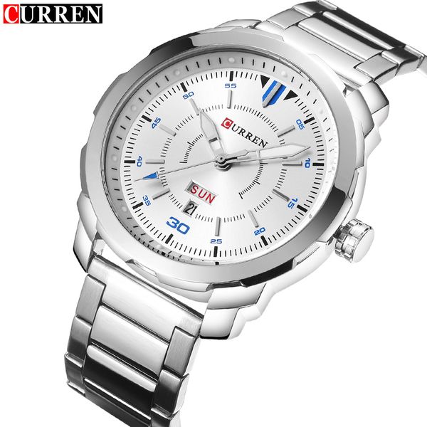 curren men watch luxury business male stainless steel quartz wristwatch fashion sport waterproof date display clock, Slivery;brown
curren men watch luxury business male stainless steel quartz wristwatch fashion sport waterproof date display clock, Slivery;brown