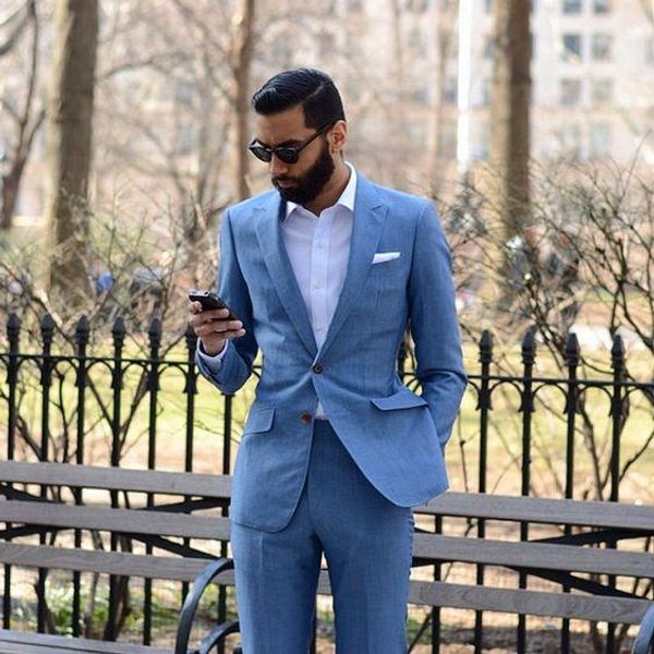 sky blue mens wedding tuxedos peak lapel groom groomsmen tuxedos popular man blazers jacket excellent 2 piece suits(jacket+pants+tie) 1284, Black;gray
sky blue mens wedding tuxedos peak lapel groom groomsmen tuxedos popular man blazers jacket excellent 2 piece suits(jacket+pants+tie) 1284, Black;gray
