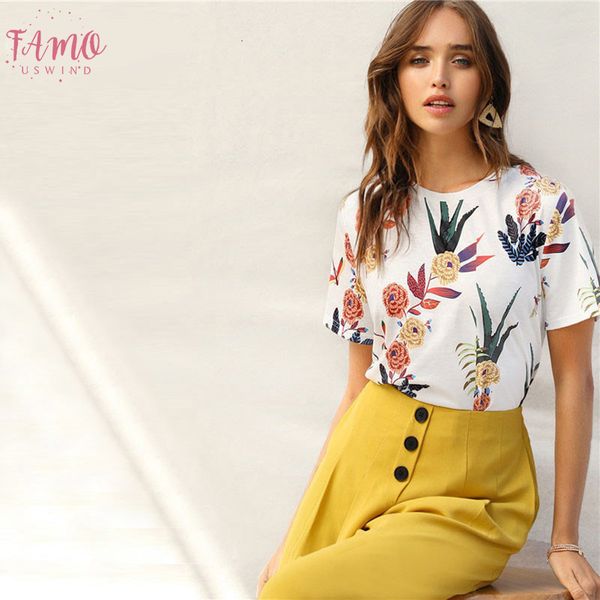 floral and plants print womens shirts summer short sleeve casual basic streetwear pullovers white t shirt
floral and plants print womens shirts summer short sleeve casual basic streetwear pullovers white t shirt