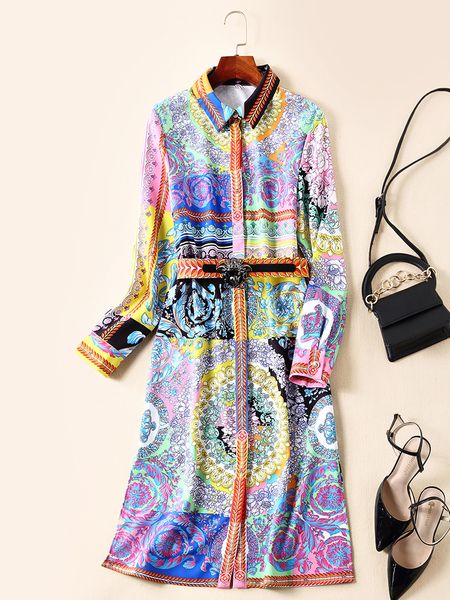 european and american women's 2018 winter clothing new long sleeve fade print fashion belts dress, Black;gray
european and american women's 2018 winter clothing new long sleeve fade print fashion belts dress, Black;gray