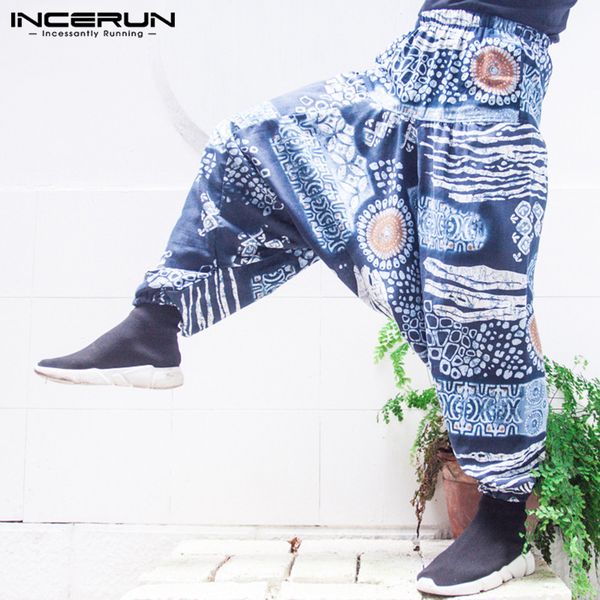 incerun fashion printing trousers men loose elastic waist hiphop harem pants men streetwear joggers 2019 drop crotch cross-pants, Black
incerun fashion printing trousers men loose elastic waist hiphop harem pants men streetwear joggers 2019 drop crotch cross-pants, Black