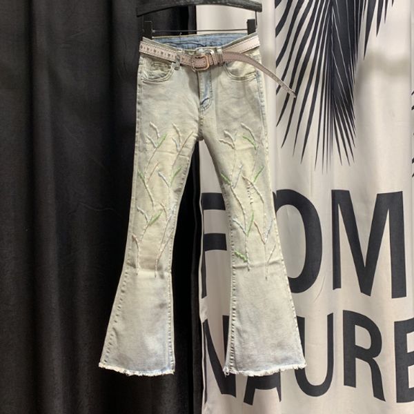 fashion elasticity jeans pants women's 2020 spring new beaded flare pants girls ladies retro ripped denim trousers for women, Blue
fashion elasticity jeans pants women's 2020 spring new beaded flare pants girls ladies retro ripped denim trousers for women, Blue