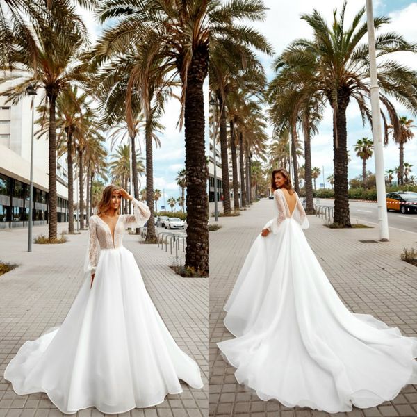 2020 garden bohemian wedding dresses a line lace glitter sweep train beach wedding dress v neck custom made boho abiti da sposa, White
2020 garden bohemian wedding dresses a line lace glitter sweep train beach wedding dress v neck custom made boho abiti da sposa, White