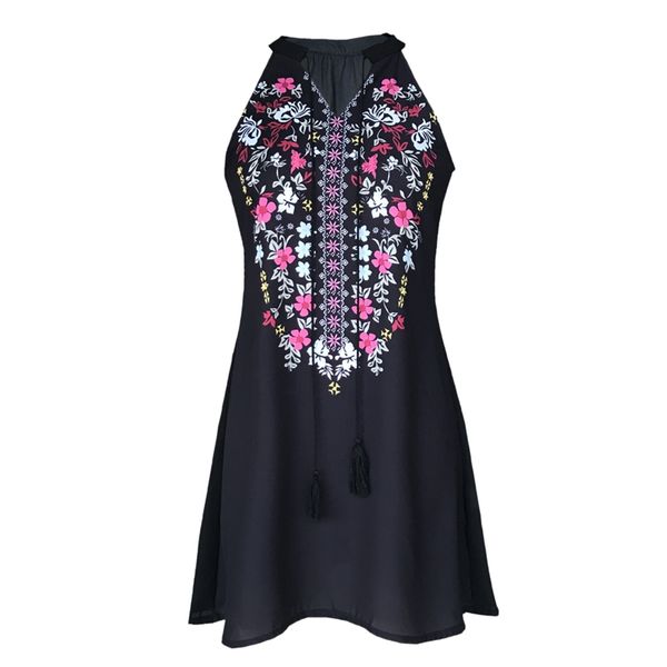 fashion boho women's dress floral printed dress chiffon tassel casual sleeveless summer black, Black;gray
fashion boho women's dress floral printed dress chiffon tassel casual sleeveless summer black, Black;gray