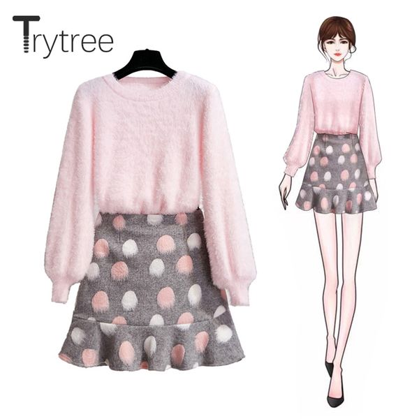 two piece dress trytree autumn winter set casual o-neck lantern sleeve + skirt mini a-line fashion office lady 2, White
two piece dress trytree autumn winter set casual o-neck lantern sleeve + skirt mini a-line fashion office lady 2, White