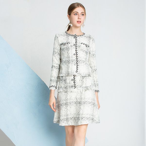 elegant 2 pieces women dress sets tassel single button plaid jacket coat button short skirt femlae suit sets, Gray
elegant 2 pieces women dress sets tassel single button plaid jacket coat button short skirt femlae suit sets, Gray