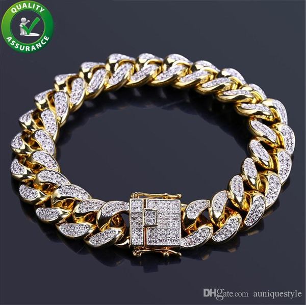 luxury designer jewelry mens gold bracelets hip hop diamond pandora style charm bracelet for love iced out cuban link chain bangles 14mm, Golden;silver
luxury designer jewelry mens gold bracelets hip hop diamond pandora style charm bracelet for love iced out cuban link chain bangles 14mm, Golden;silver