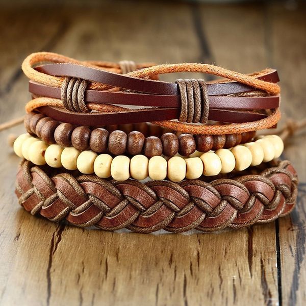 brown wood bead multilayer stackable leather bracelet for men jewelry adjustable wristband, Golden;silver
brown wood bead multilayer stackable leather bracelet for men jewelry adjustable wristband, Golden;silver
