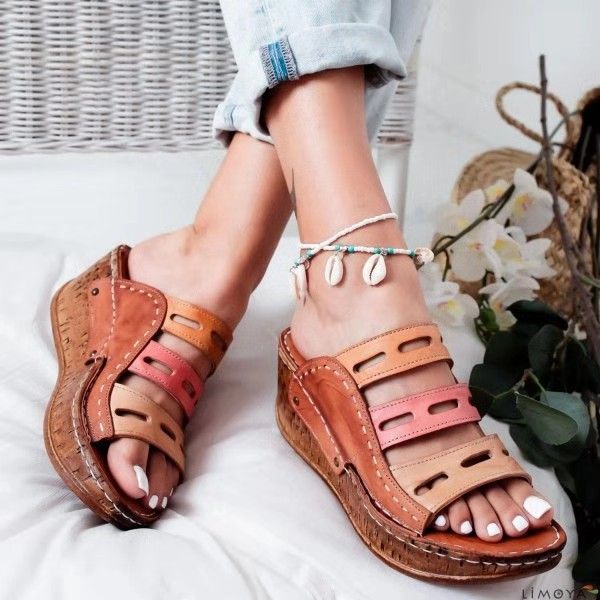 women summer beach sandals open toe wedges vintage shoes woman mid heels sandalias slippers slides mujer sapato feminino e01-1, Black
women summer beach sandals open toe wedges vintage shoes woman mid heels sandalias slippers slides mujer sapato feminino e01-1, Black