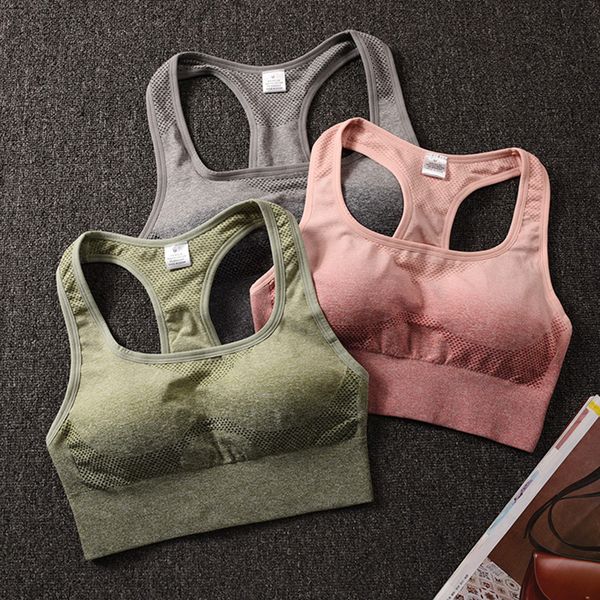 seamless sports bra with removable pads brassiere sport woman running fitness tank active wear racerback yoga bras, White;black
seamless sports bra with removable pads brassiere sport woman running fitness tank active wear racerback yoga bras, White;black