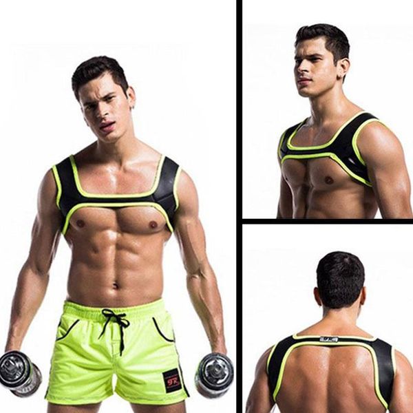 man sports shoulder strap sports belts neoprene muscle chest harness exercises fashion, Black;blue
man sports shoulder strap sports belts neoprene muscle chest harness exercises fashion, Black;blue