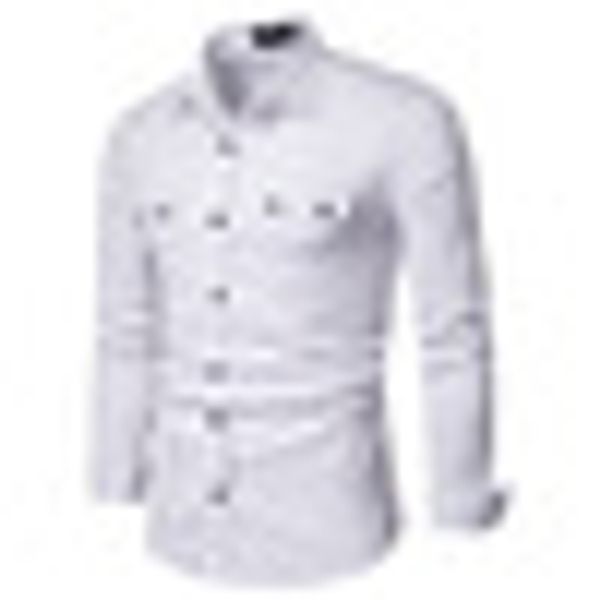new solid business casual long sleeve shirts fitness men slim shirts with pocket harajuku preppy work chemise homme clothes, White;black
new solid business casual long sleeve shirts fitness men slim shirts with pocket harajuku preppy work chemise homme clothes, White;black