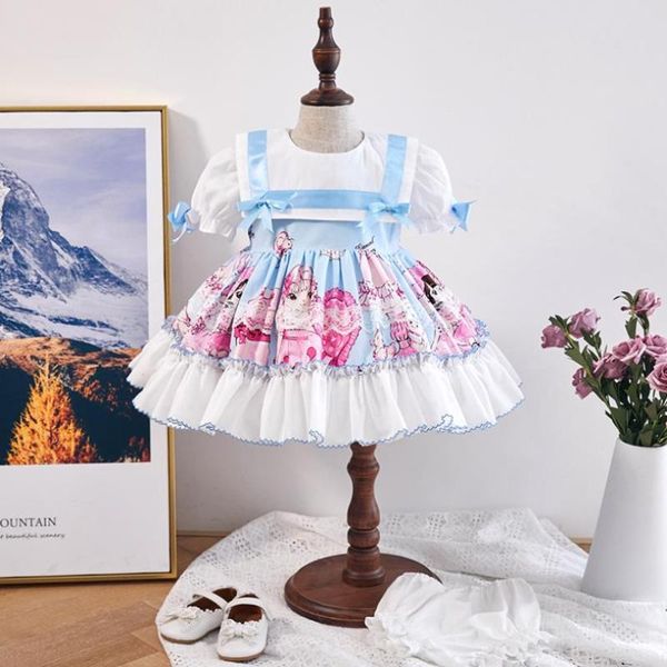 summer spanish retro lolita girl princess dress bow print stitching ball gown birthday party easter dress for girls y3139, Red;yellow
summer spanish retro lolita girl princess dress bow print stitching ball gown birthday party easter dress for girls y3139, Red;yellow