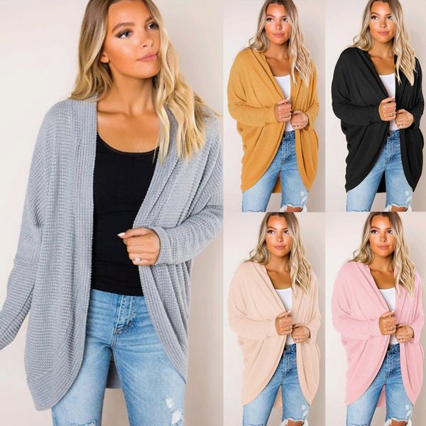 autumn solid knitted sweater for women long sleeve knitwear open front cardigan sweaters outerwear casual coat, White;black
autumn solid knitted sweater for women long sleeve knitwear open front cardigan sweaters outerwear casual coat, White;black