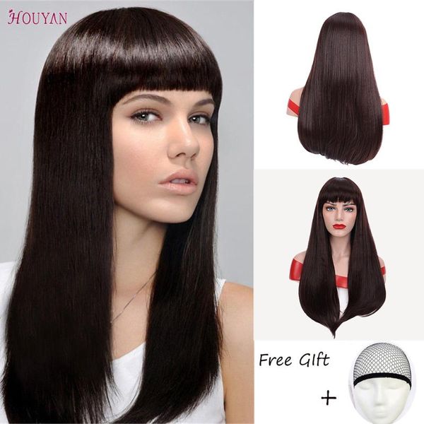 houyan 24 inch long straight brown hair wigs for women synthetic false hair wigs pieces cosplay wig heat resistant, Black
houyan 24 inch long straight brown hair wigs for women synthetic false hair wigs pieces cosplay wig heat resistant, Black